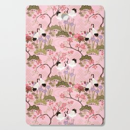 Japanese Garden in Pink Cutting Board