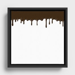 Frosting Drip Design Pattern Framed Canvas