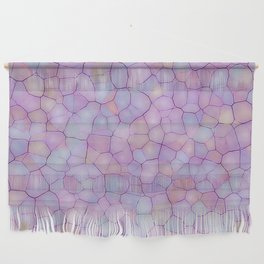 Abstract seamless background of colorful spots like paving stones or mosaic glass. Imitation of artistic watercolor drawing pattern in form of network with multi-colored cells Wall Hanging