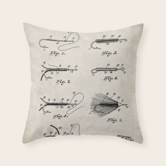 fly fishing throw pillows
