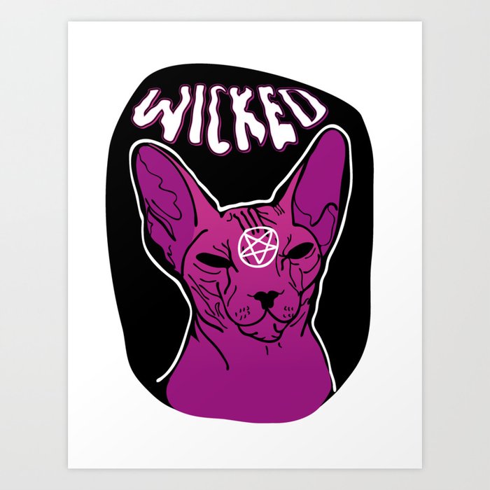 Wicked Sphynx Art Print