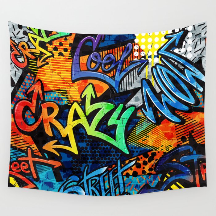 Graffiti wall 2025 tapestry