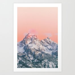 Alpenglow Mountain Sunset Art Print