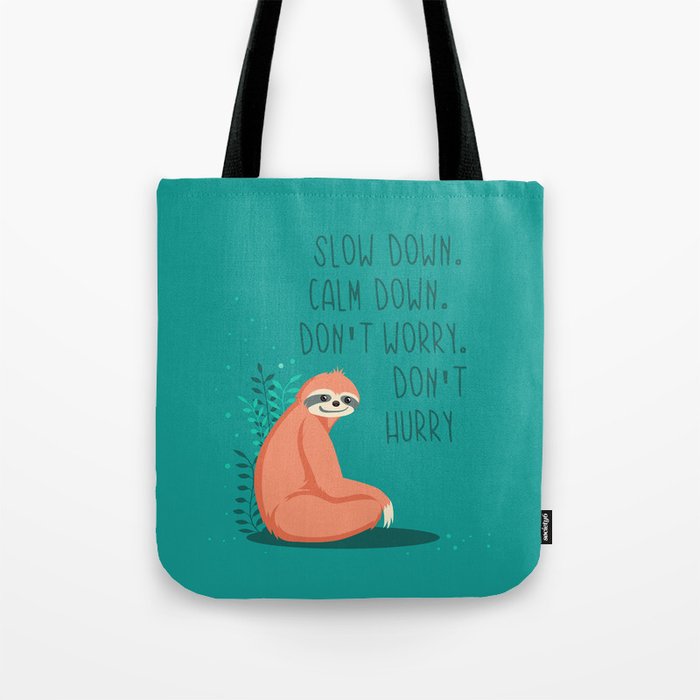 sloth tote bag
