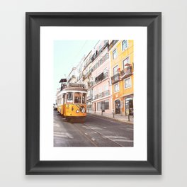 lisbon tram  Framed Art Print