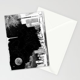 The city at night.. Stationery Cards