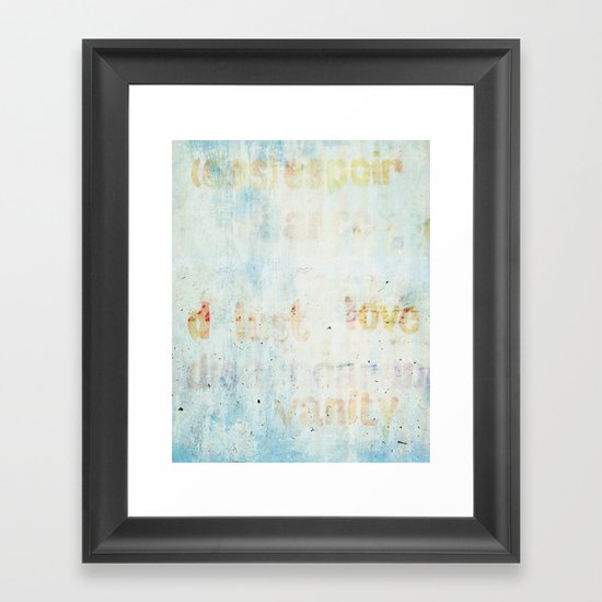 words Framed Art Print