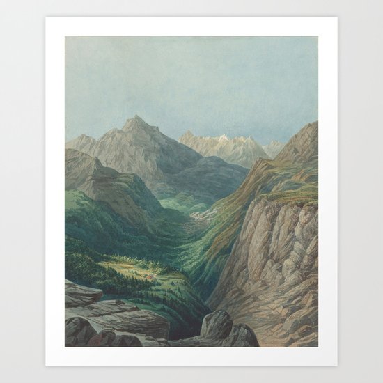 An Alpine Valley Art Print