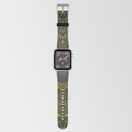 Yellow & Black Color Mandala Art Design Apple Watch Band