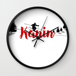 Ski at Kanin Wall Clock