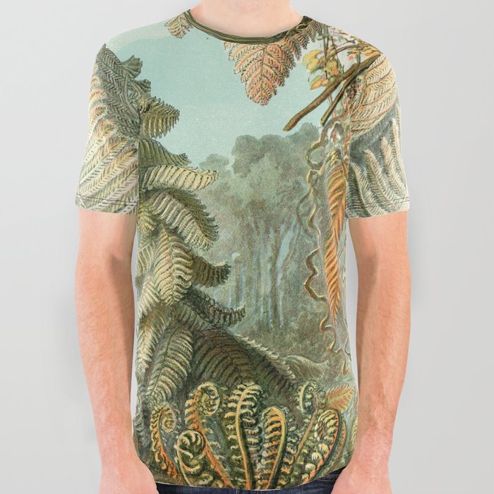 Vintage Tropical Palm All Over Graphic Tee
