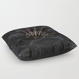 NBARBARAGHA DSXIII Logo Gold & Black Marble Floor Pillow