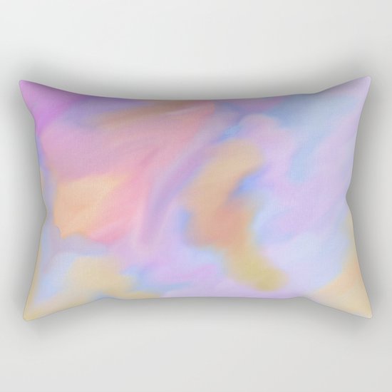 Purple Watercolor Storm Rectangular Pillow