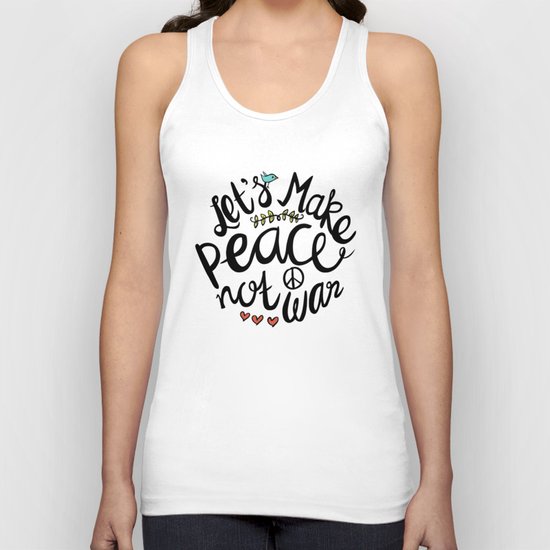 Peace Not War Unisex Tank Top
