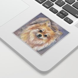 Pomeranian Watercolor Pom Puppy Dog Painting Sticker