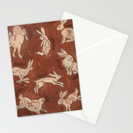 Primitive Rabbit Stationery Card