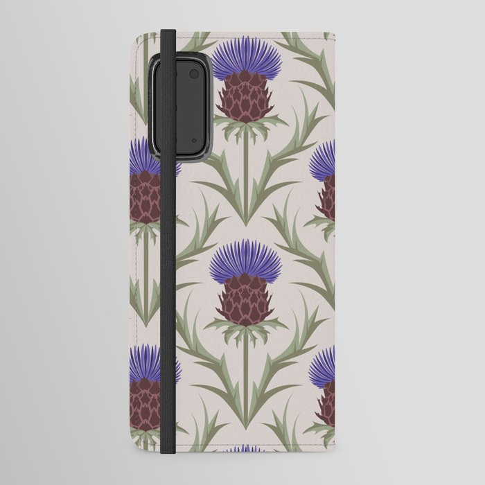 Plume thistle geometric pattern Android Wallet Case