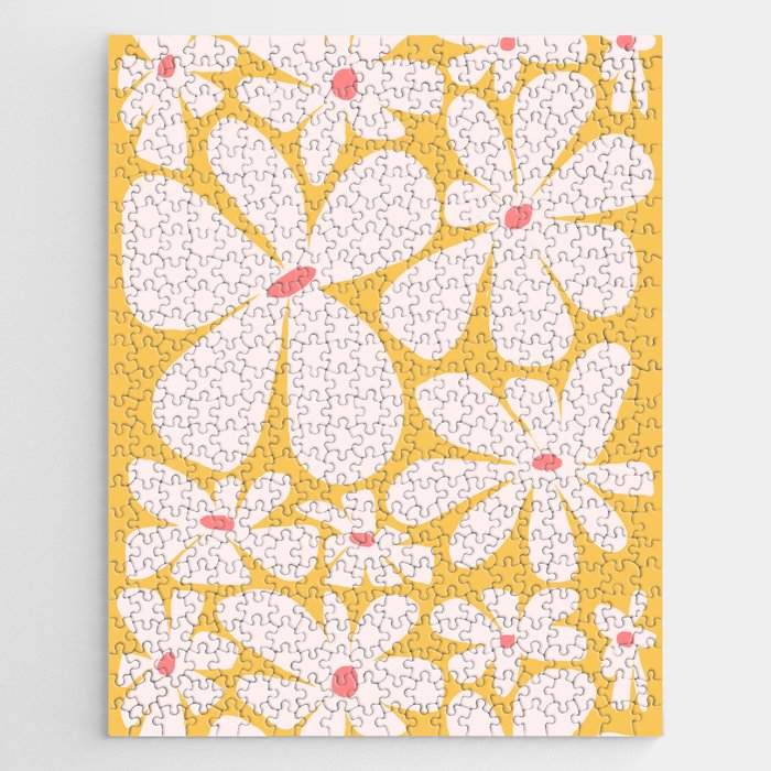 Abstraction_FLORAL_FLOWER_YELLOW_BLOOM_BLOSSOM_POP_ART_0417A Jigsaw Puzzle