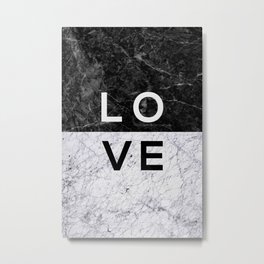 Love B&W Metal Print | Minimalistbedroom, Husband, Love, Girlfriend, Fiance, Modern, Typography, Wife, Lovewallart, Lovetypography 