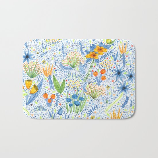 Flower garden Bath Mat
