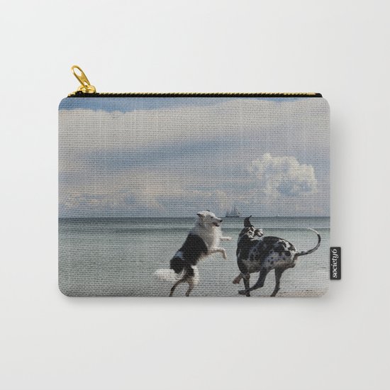 Happy Beach-dogs - Summer Dog Animal Ocean Sea Carry-All Pouch