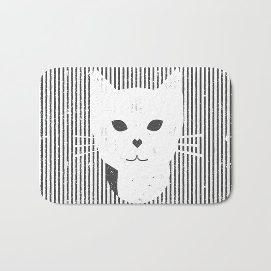 Stripe Kitty Bath Mat