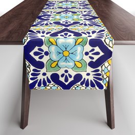 Talavera Mexican Tile IN BLU Table Runner