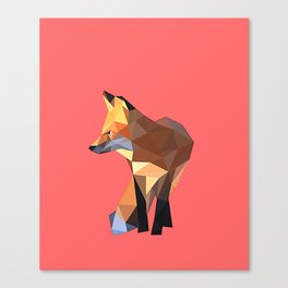 Low Poly Fox Canvas Print