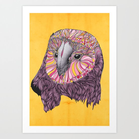 Lovely Owl (Feat. Bryan Gallardo) Art Print