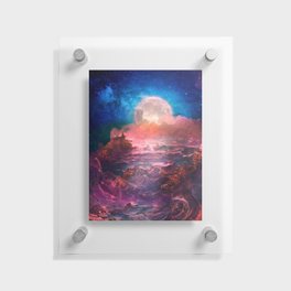 Moon over the Sea Floating Acrylic Print