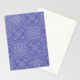 Boho Very Peri Purple Flourish Tiles Stationery Card
