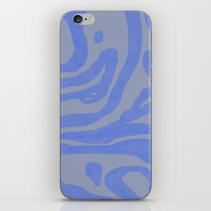 Blue Abstract Line Art Painting iPhone Skin