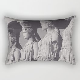 Caryatids of the Erechtheion, ancient greek, Athens agora, Erectheum, Greece photo,  Acropolis of Athens Rectangular Pillow