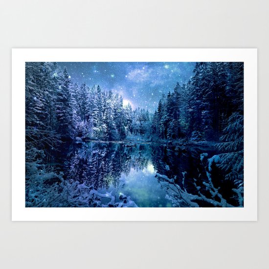 Magical Wintry Forest Art Print