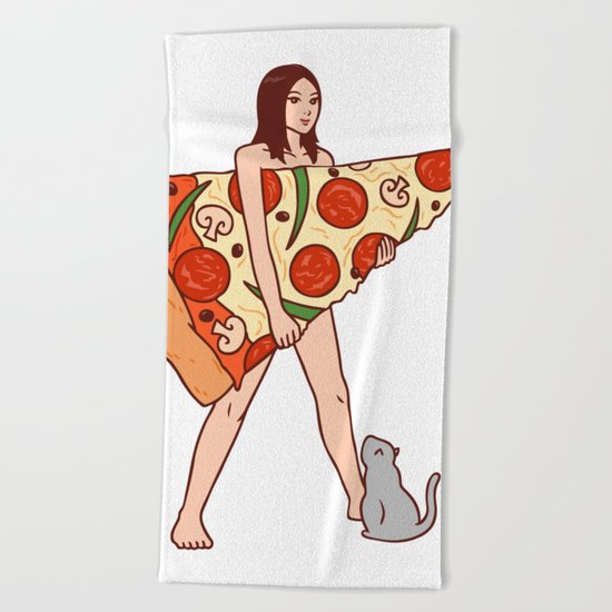 Play The Pizza Beach Towel