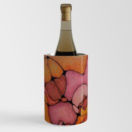 Hand Painted - Pink Cirles Wine Chiller