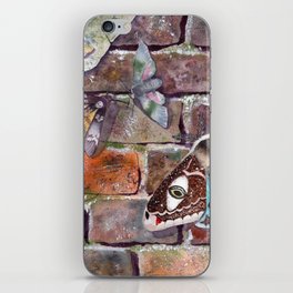 Moths resting on a brick wall iPhone Skin