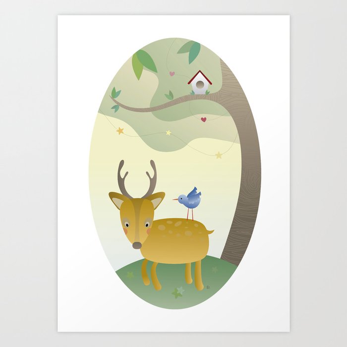 Bubble and his friend Art Print