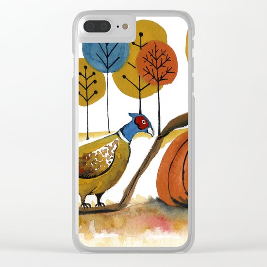 Fall Pheasant Clear iPhone Case