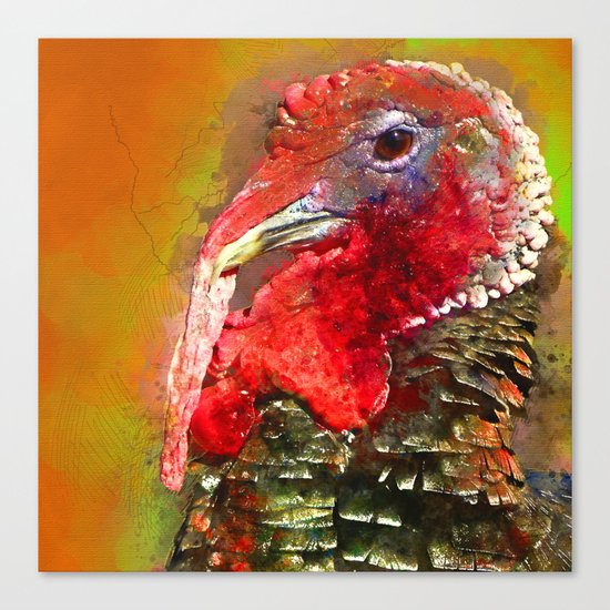 Thanksgiving Turkey, Turkey Painting, Turkey Art, Thanksgiving Decor, Turkey Animal, Turkey Art, Canvas Print