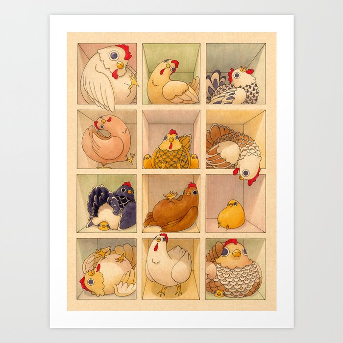 Chicken Coop Art Print by Felicia Chiao Society6