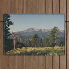 Summer Morning View of Pikes Peak Outdoor Rug