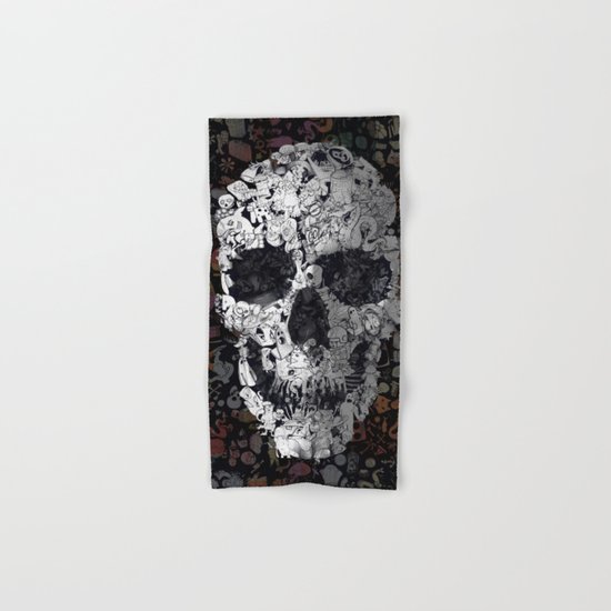 Doodle Skull Hand & Bath Towel