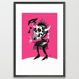 Scull Punk Framed Art Print