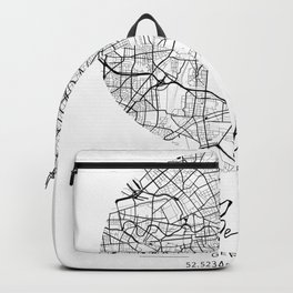 Berlin Area City Map, Berlin Circle City Maps Print, Berlin Black Water City Maps Backpack
