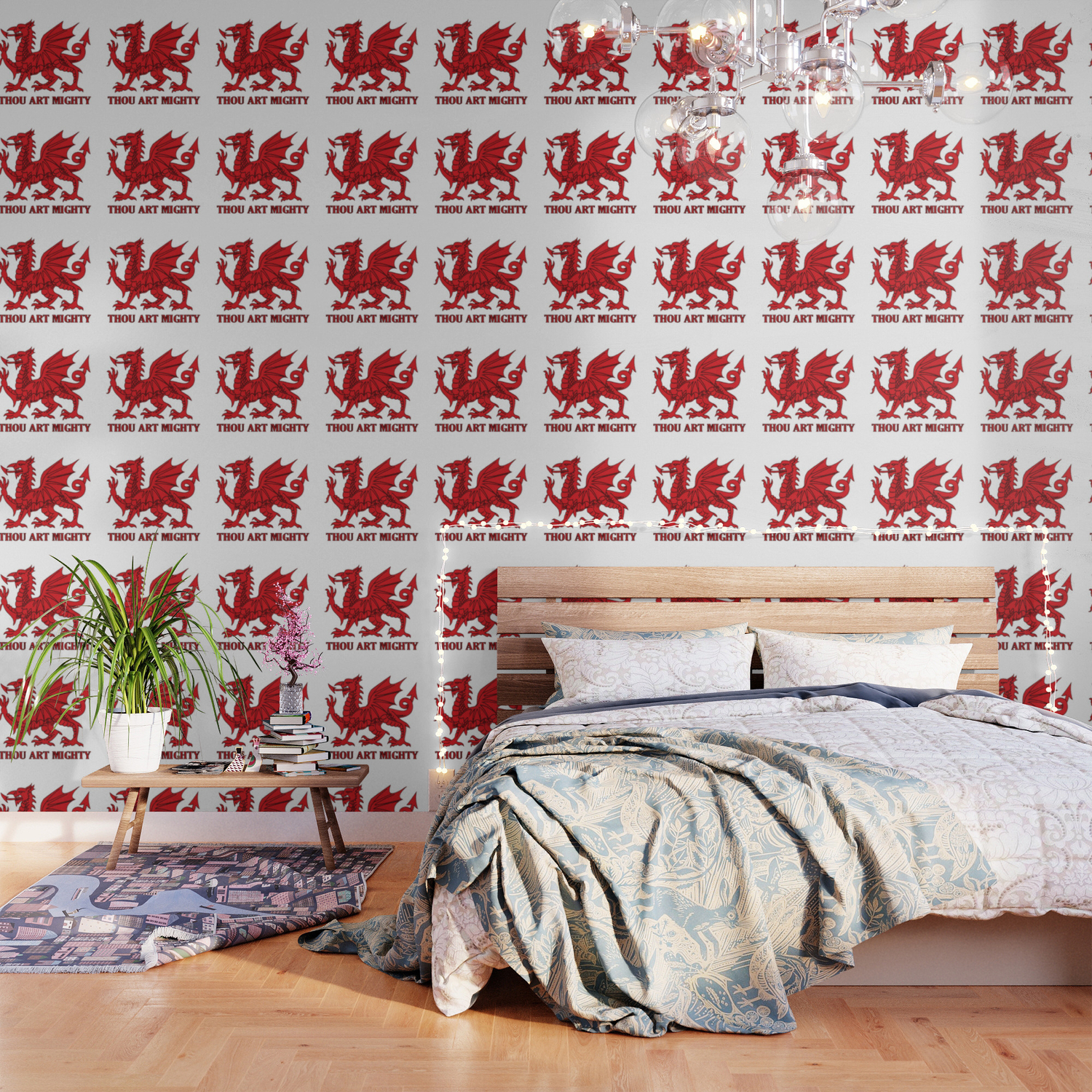 Thou Art Mighty Red Dragon Welsh Rugby Wallpaper By Taiche Society6
