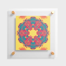 Yellow Flower 1 - Mosaic Texture Floating Acrylic Print