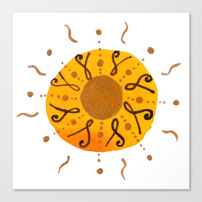 Light Language - 5 Races of the Sun: Yellow Sun Canvas Print