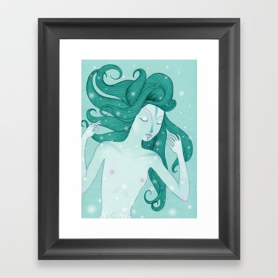 The mermaid Framed Art Print