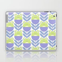 Cute Frogs Lilac Laptop Skin